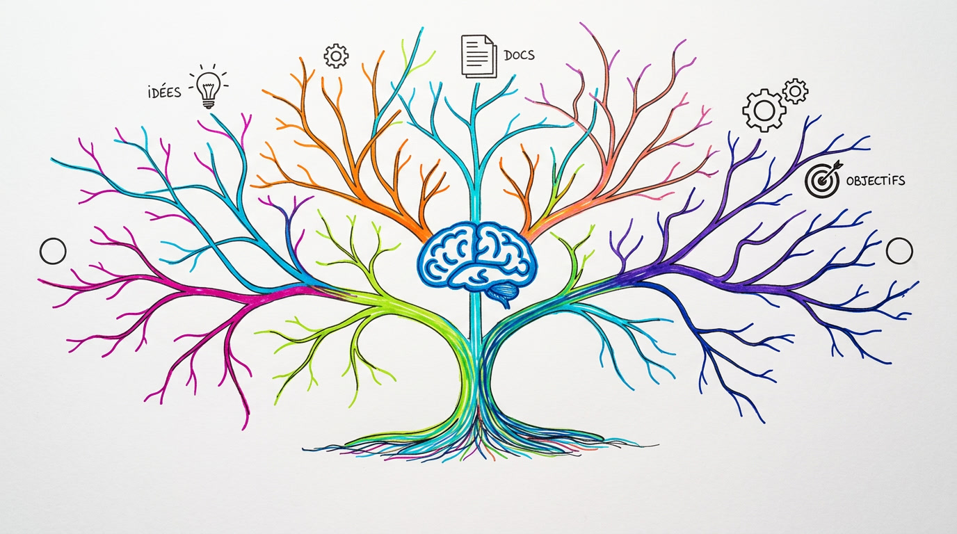 Les Mind Maps — pensée en arborescence